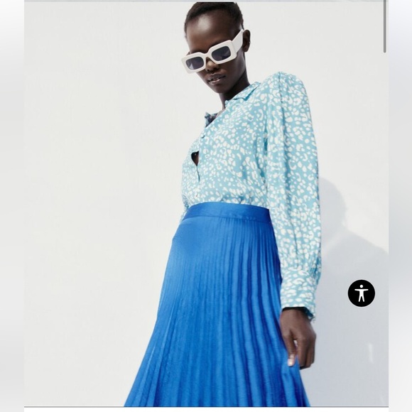 Zara Animal Print Blouse - Picture 7 of 8